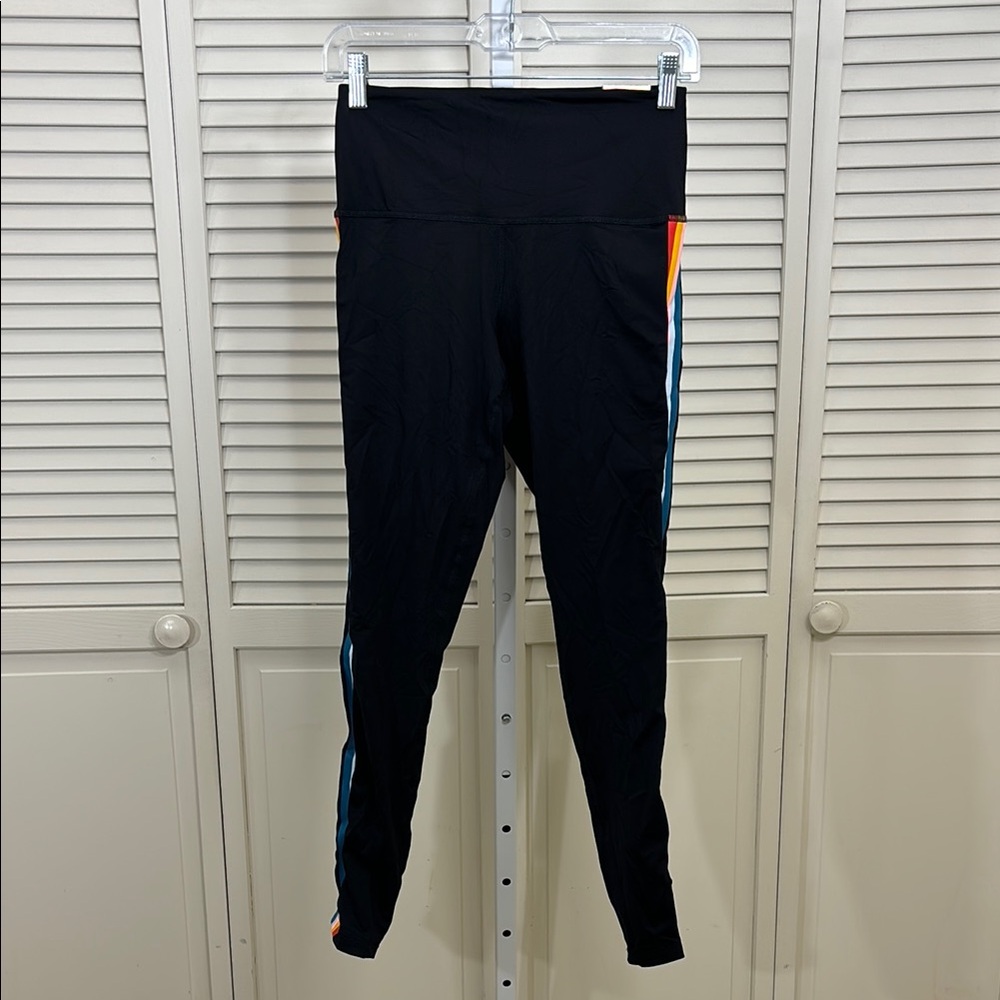 NWT Victoria's Secret PINK Leggings Striped Multicolor Medium